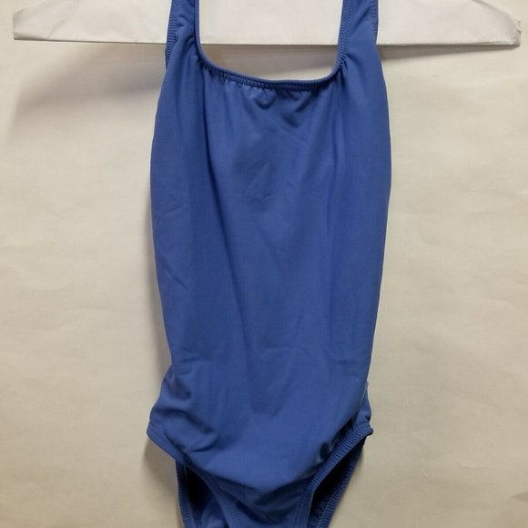 Bal Togs 6002 Women's Medium (8-10) Blue Double-Strap Back Leotard - Picture 2 of 2
